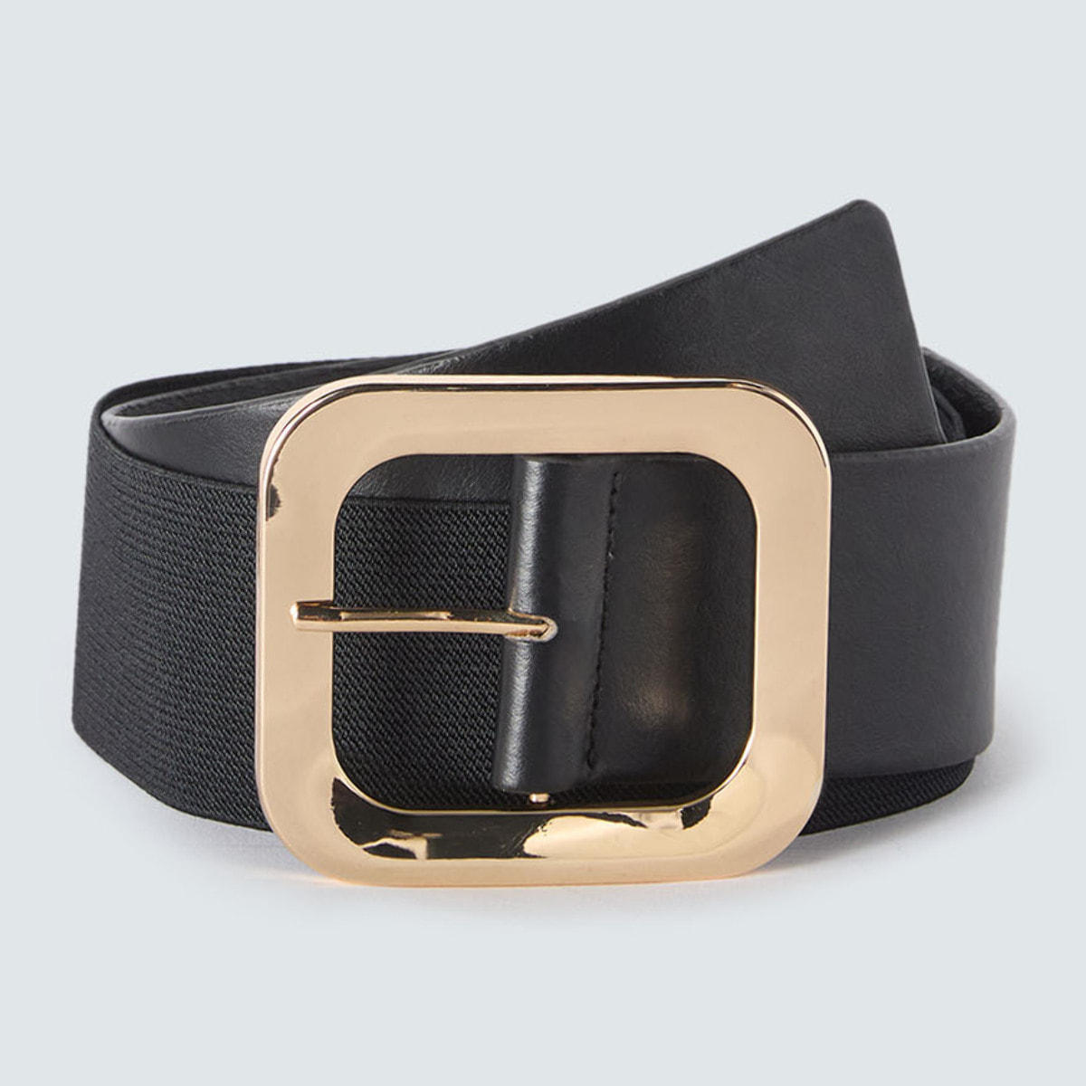 Fiorella Rubino - Cintura con maxi fibbia dorata - Nero