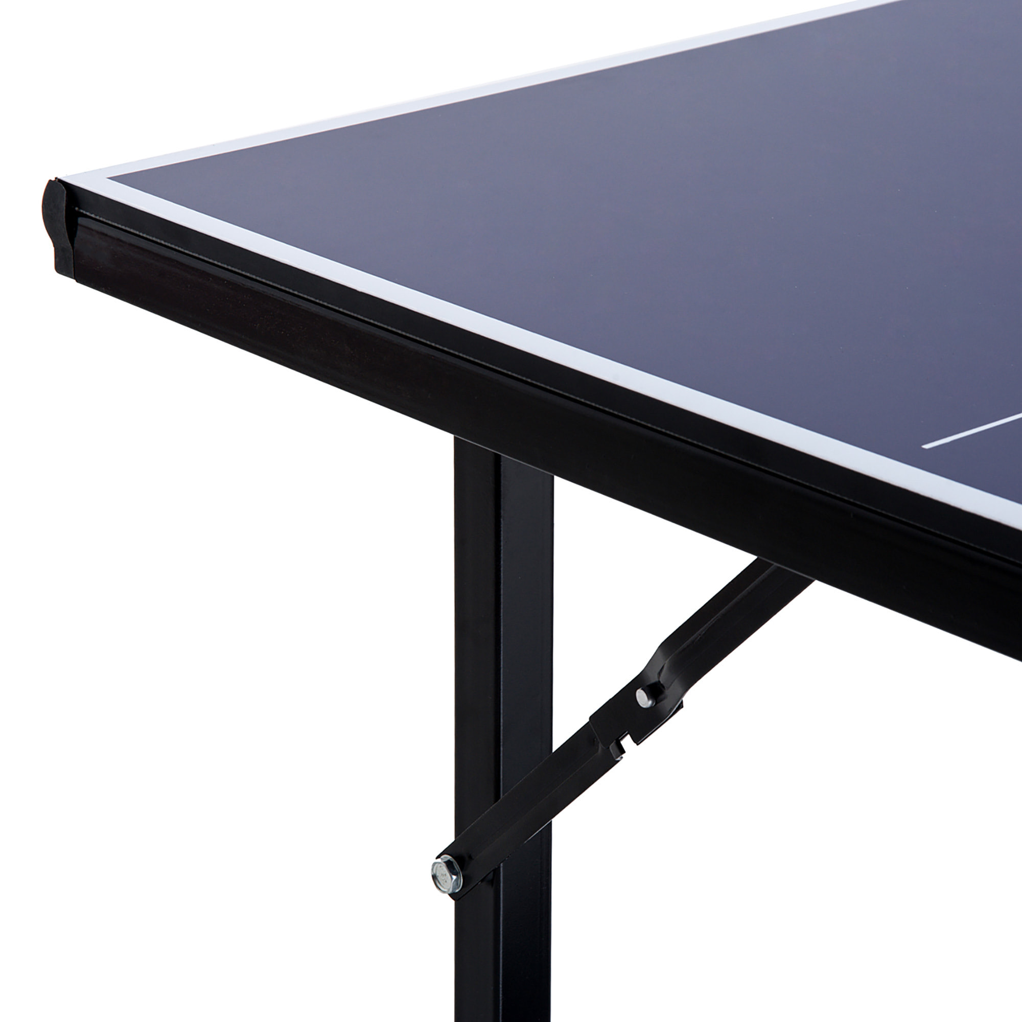 Mesa de Ping-Pong Plegable Mesa de Tenis de Mesa con Red y Marco de Acero para Interior y Exterior 182x91x76 cm Azul