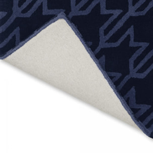 Tapis salon et chambre fait à la main en laine motif géométrique TAIL