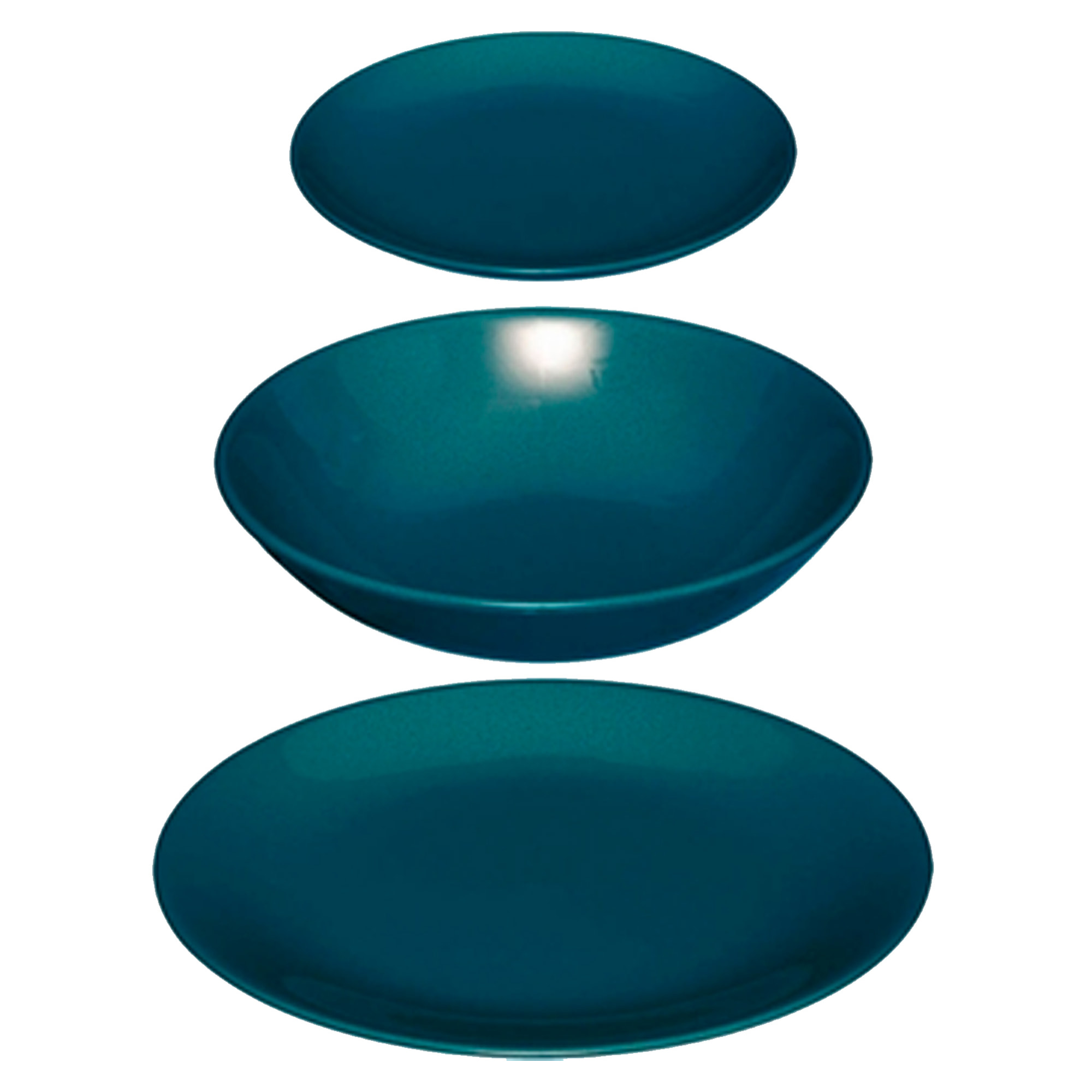 Juego de servicio de vajilla de 18 piezas color negro