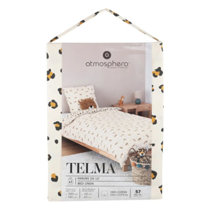 Parure de lit Telma motif léopard 140x200cm