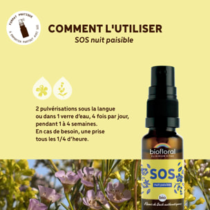 Biofloral - SOS Secours Nuit Paisible - Bio Demeter - 20 ml