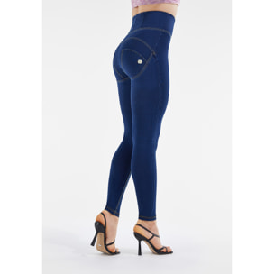 Jeggings push up WR.UP® vita super alta con zip in tono