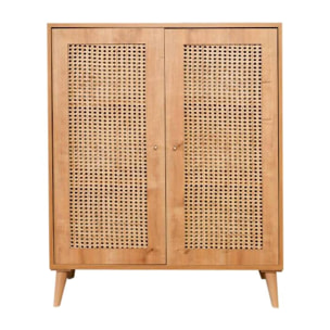 Credenza Dpicke, Buffet da soggiorno, Madia da salotto, Dispensa da cucina, 90x40h110 cm, Quercia