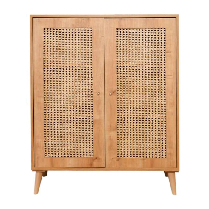 Credenza Dpicke, Buffet da soggiorno, Madia da salotto, Dispensa da cucina, 90x40h110 cm, Quercia