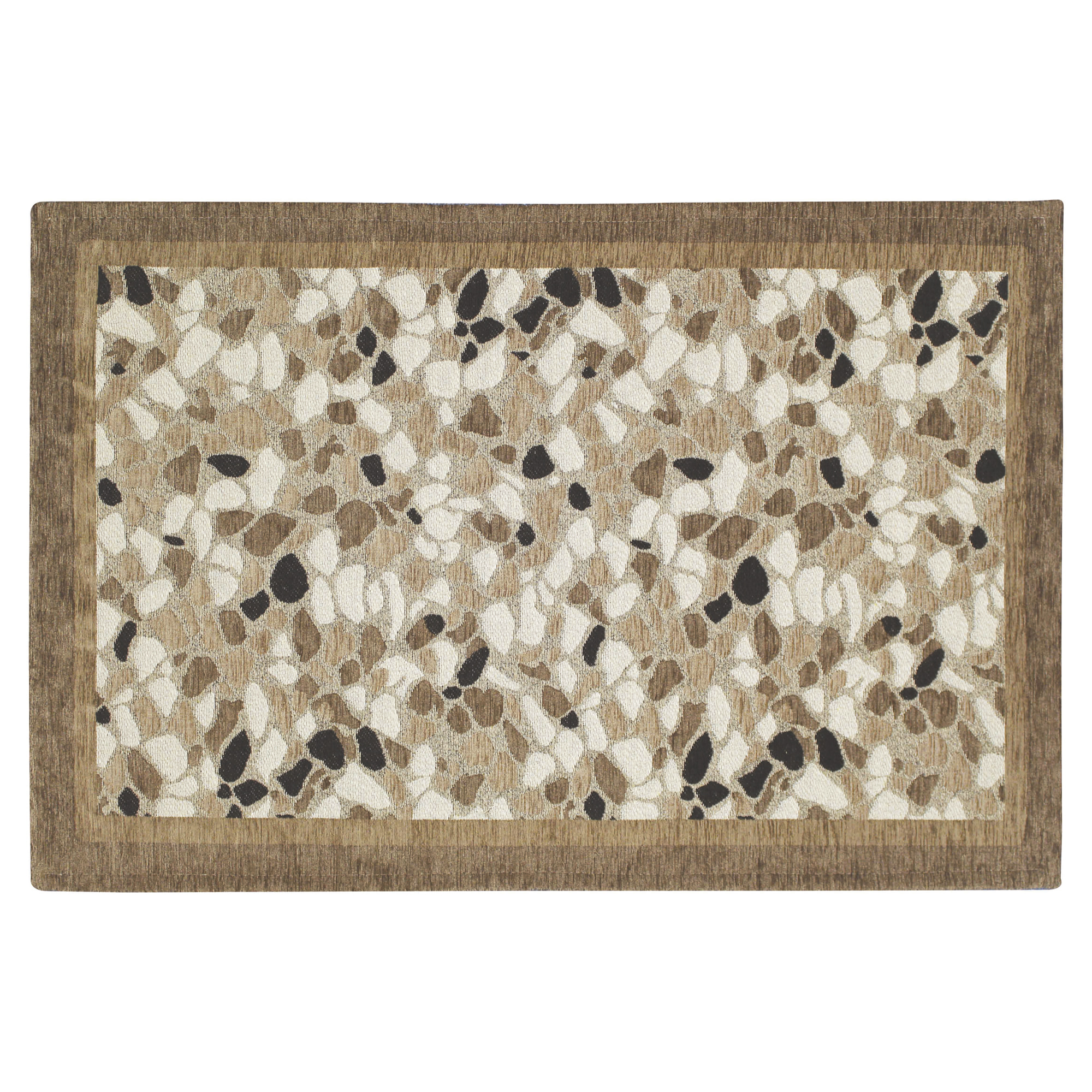 TAPPETO DA CUCINA DIS.GRANIGLIA COL.VISONE 57X140 CM CON ANTISCIVOLO