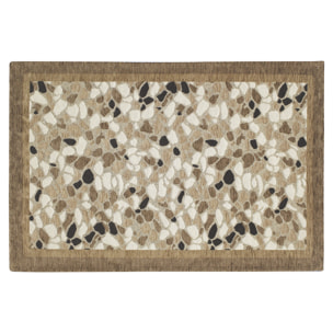 TAPPETO DA CUCINA DIS.GRANIGLIA COL.VISONE 57X140 CM CON ANTISCIVOLO