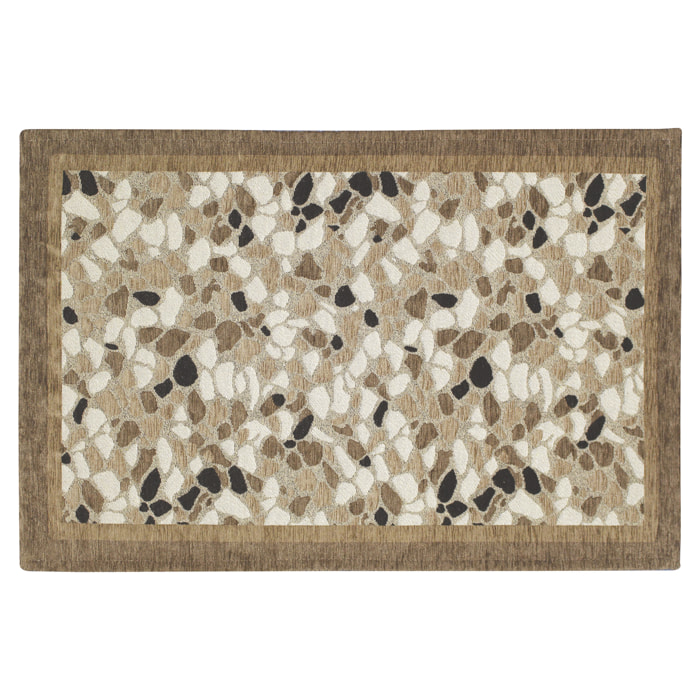 TAPPETO DA CUCINA DIS.GRANIGLIA COL.VISONE 57X140 CM CON ANTISCIVOLO