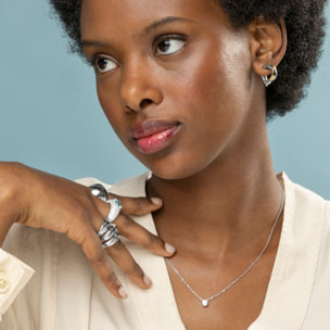 Anillo LUX BY LUX acabado en rodio