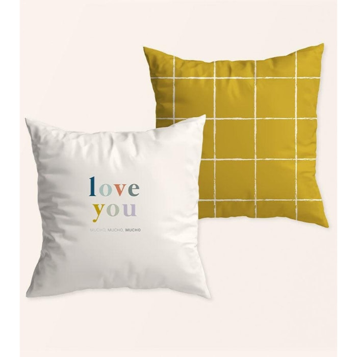 Funda cojín "Love you mucho"