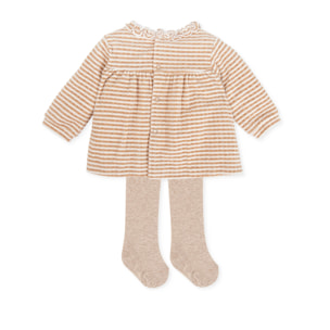 Vestido con leotardos - Canela