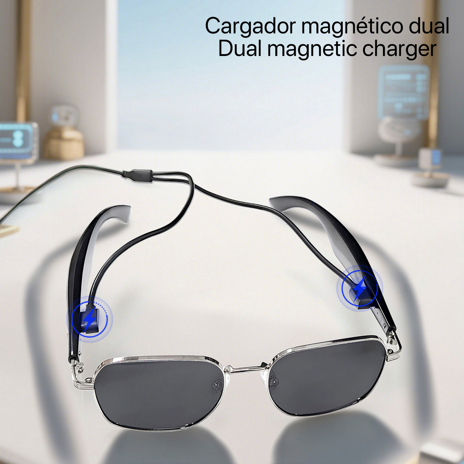 Gafas AI GY-200, traducción automática de +100 idiomas, agente AI, reproducción músical.