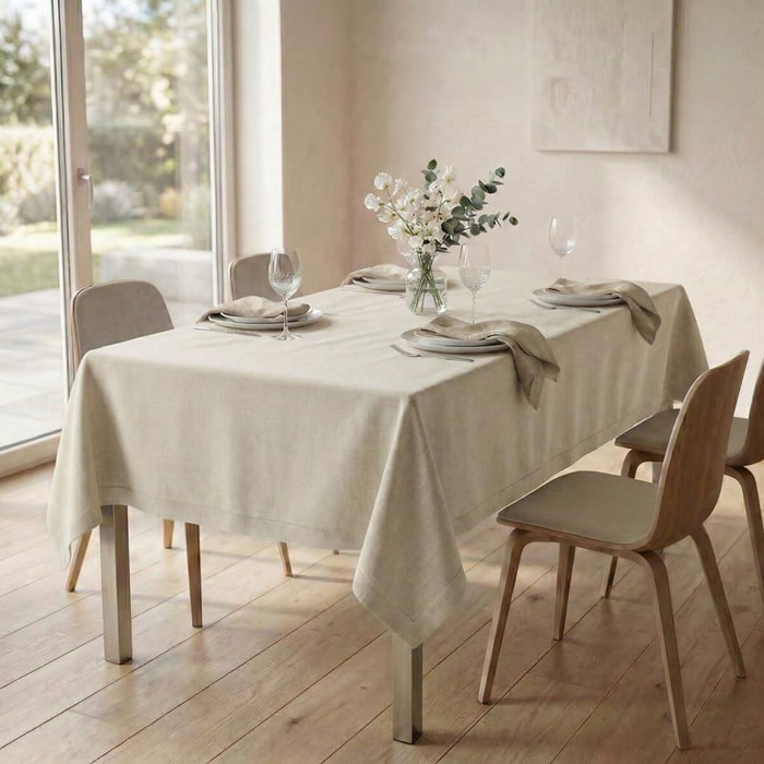 Tovaglia ajour in cotone - PANNA