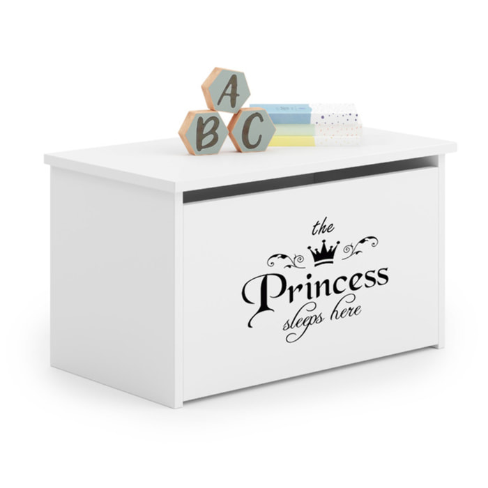 Cesta Portagiochi Daria Princess in Legno Bianco