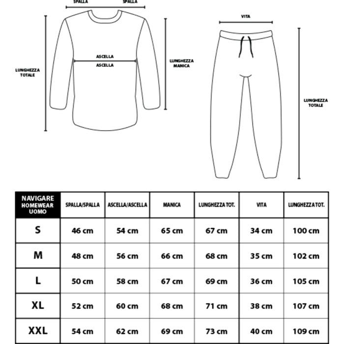 Pigiama Homewear Uomo NAVIGARE Cotone Interlock Art.14258
