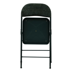 Chaise pliante avec assise renforcée velours Flexy+ vert