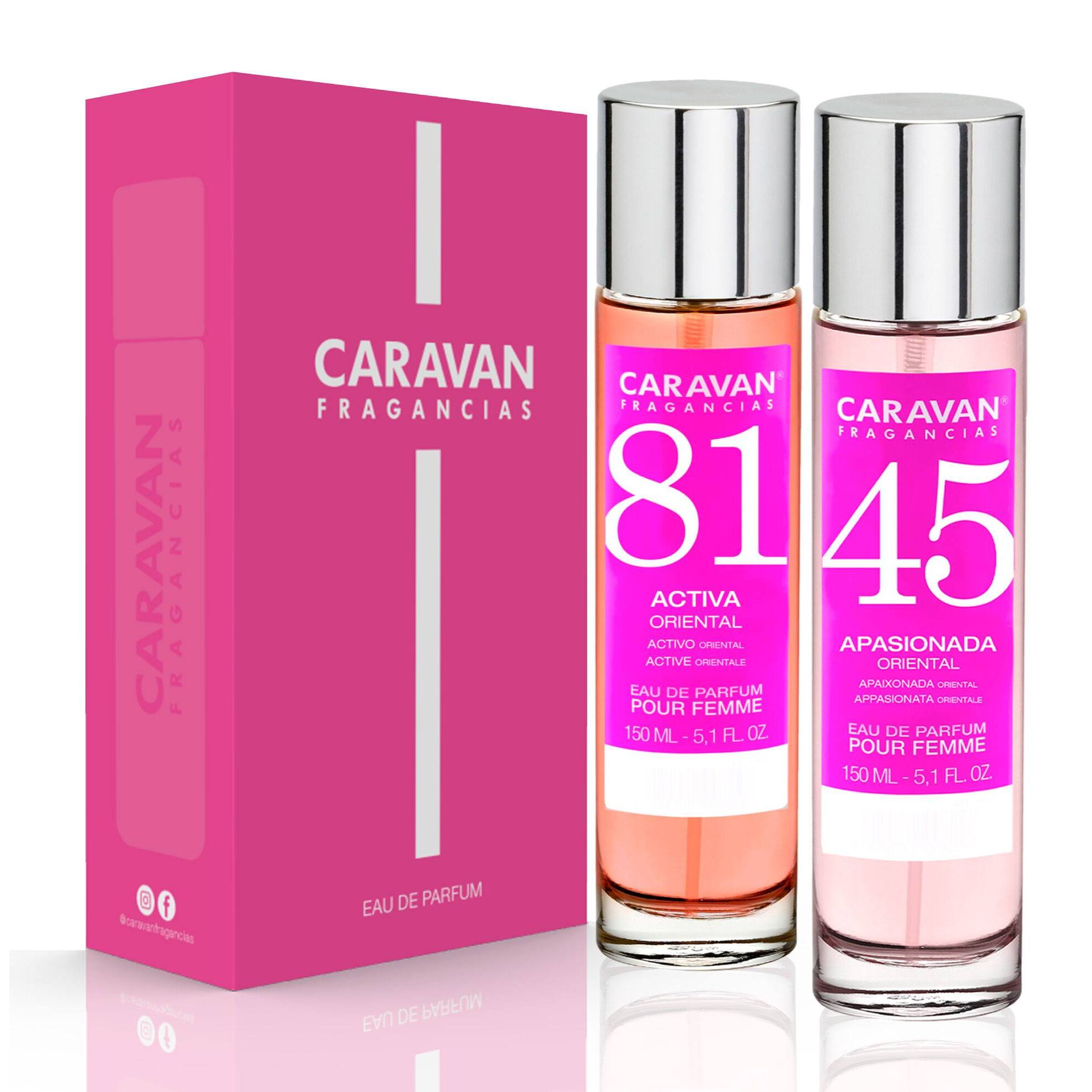 Caravan fragancias - caja de regalo con 2 perfumes: nº45 y nº81 de 150 ml, para mujer
