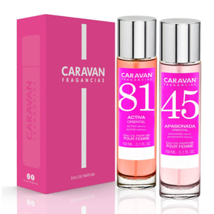 Caravan fragancias - caja de regalo con 2 perfumes: nº45 y nº81 de 150 ml, para mujer