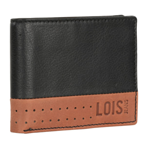 Cartera Hombre Piel Lois Durham Negro-Tan