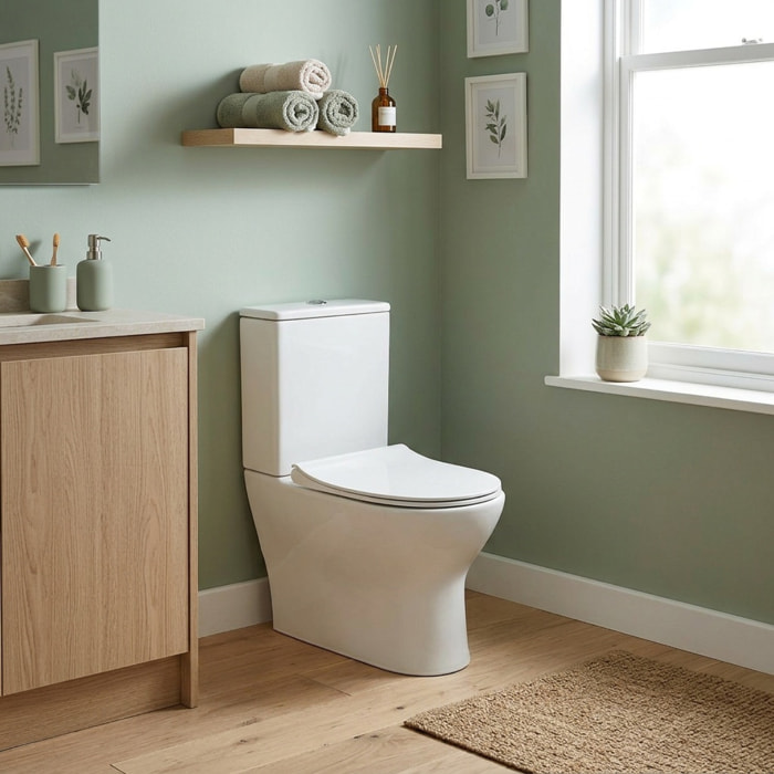 Combi WC à poser sans bride, avec abattant slim softclose - remplissage par le côté (EUR990)