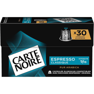 Café Espresso n°7 Classique x30 - Capsules compatibles Nespresso en aluminium