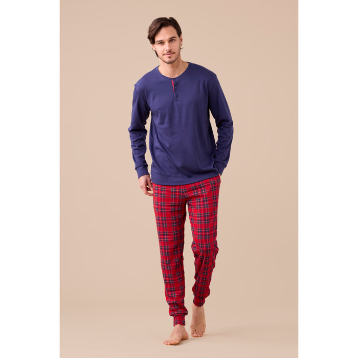 Pigiama uomo caldo cotone articolo tartan. Noidinotte