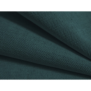 Canapé d'angle gauche modulable "Clotilde" 3 places en tissu structurel turquoise