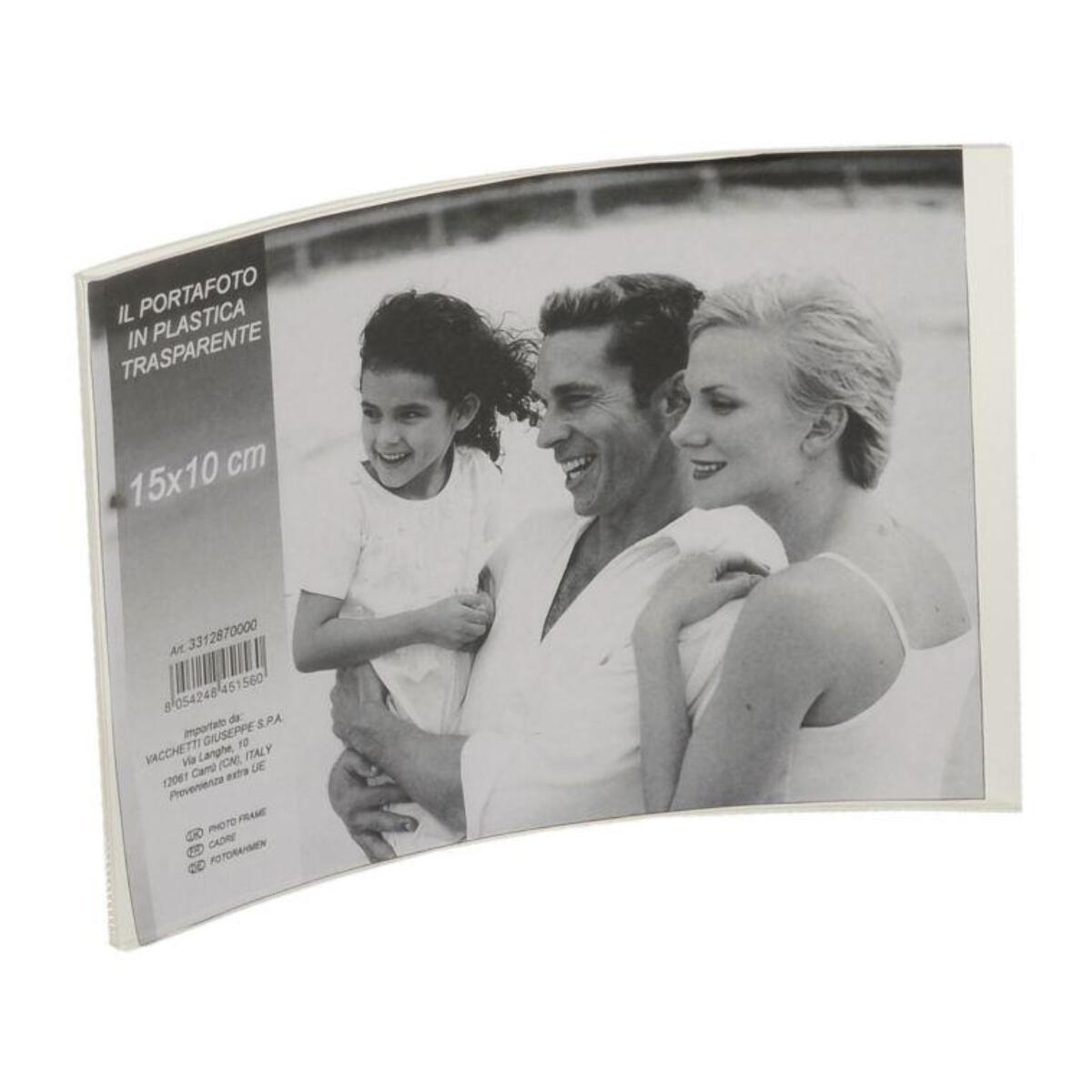 Portafoto da tavolo in plastica easy curvo cm15xh10x0,5