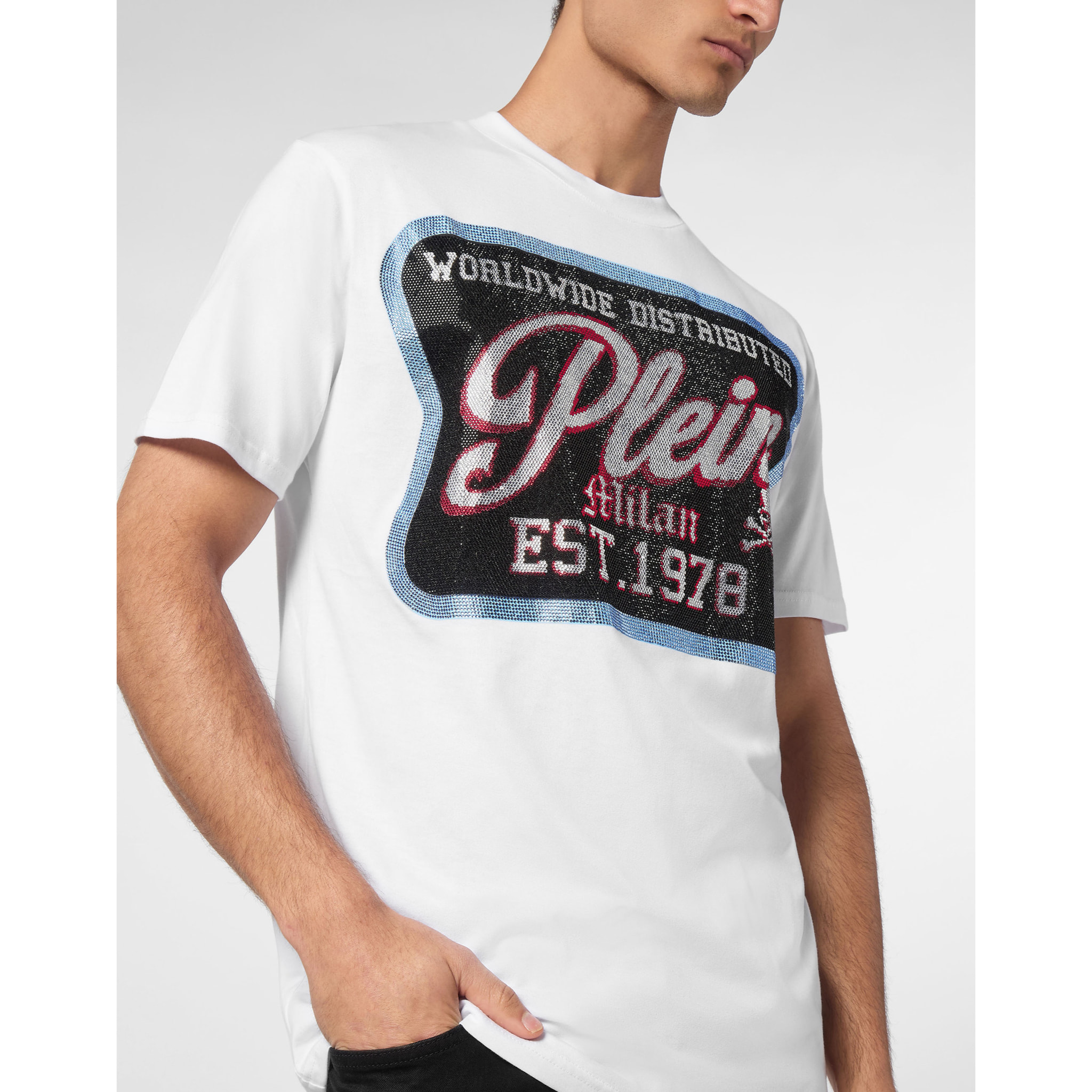 PHILIPP PLEIN Camiseta de cuello redondo y manga corta