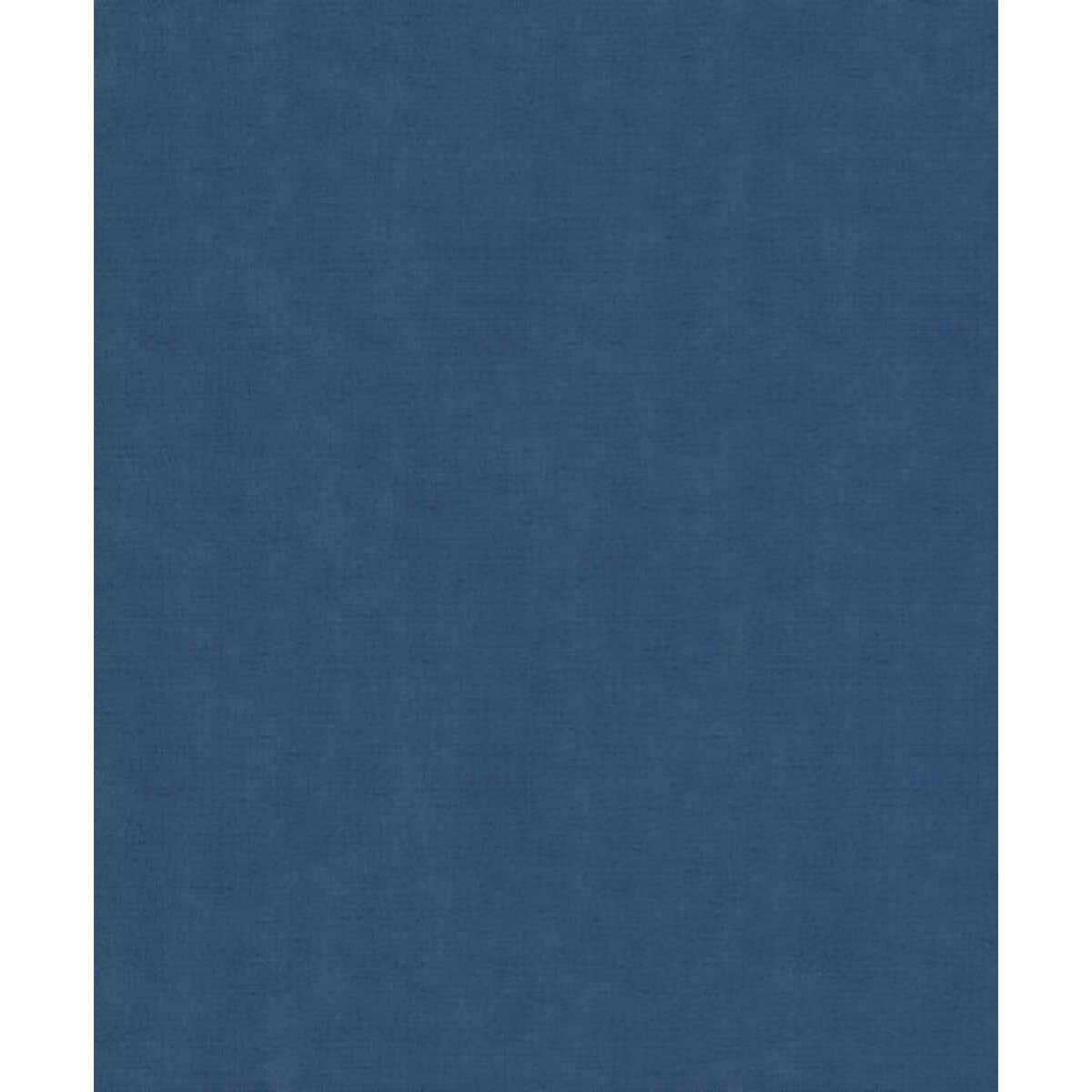 Papier peint uni effet toile lin bleu jean