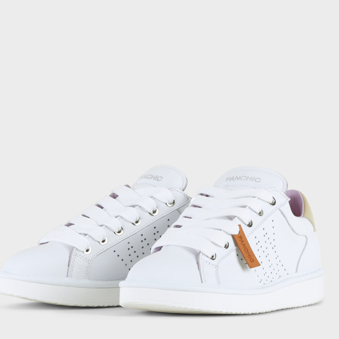 ZAPATO CON CORDONES MUJER P01 DE PIEL BLANCO ARENA