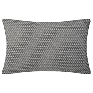 Coussin - motifs otto - coton - gris - 30X50 cm