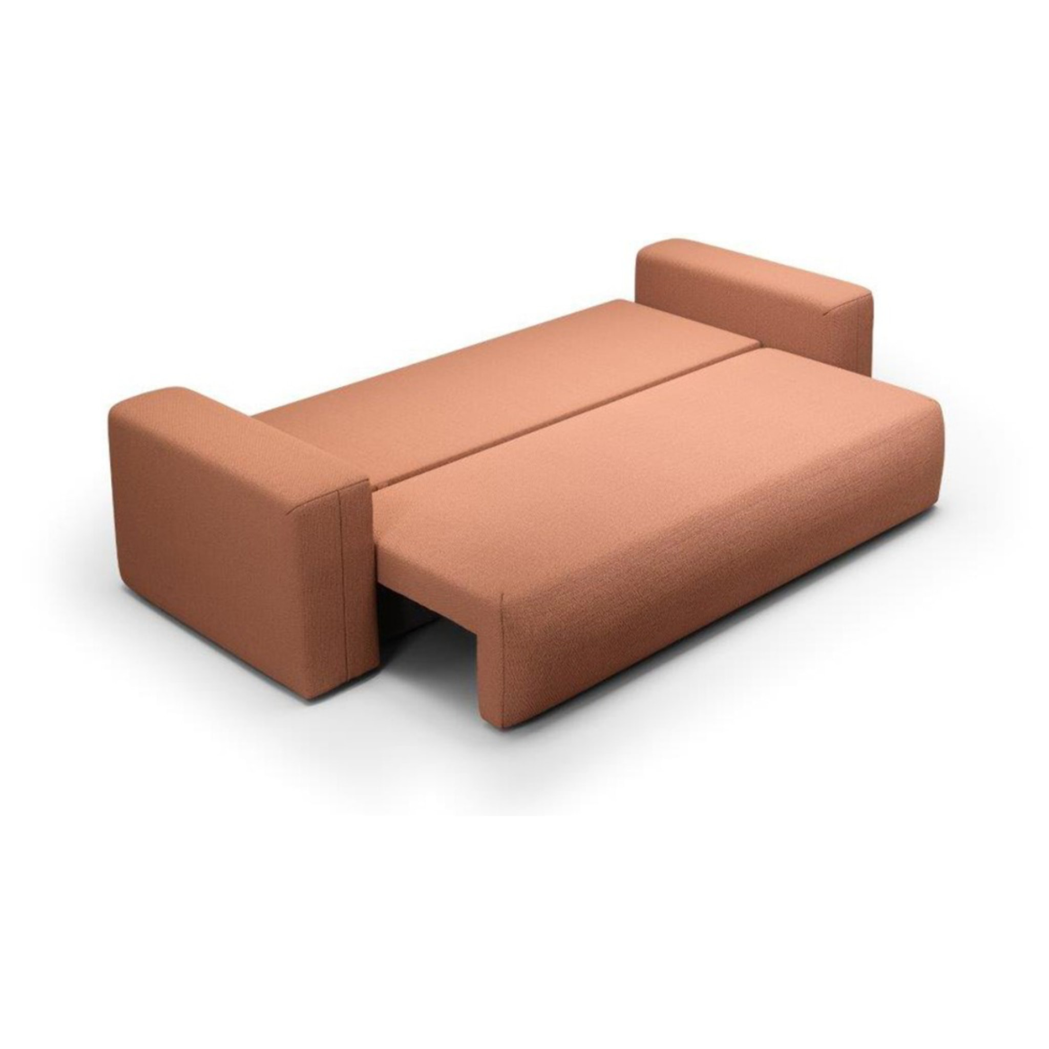 NALA - Canapé droit convertible droit 3 places en tissu terra
