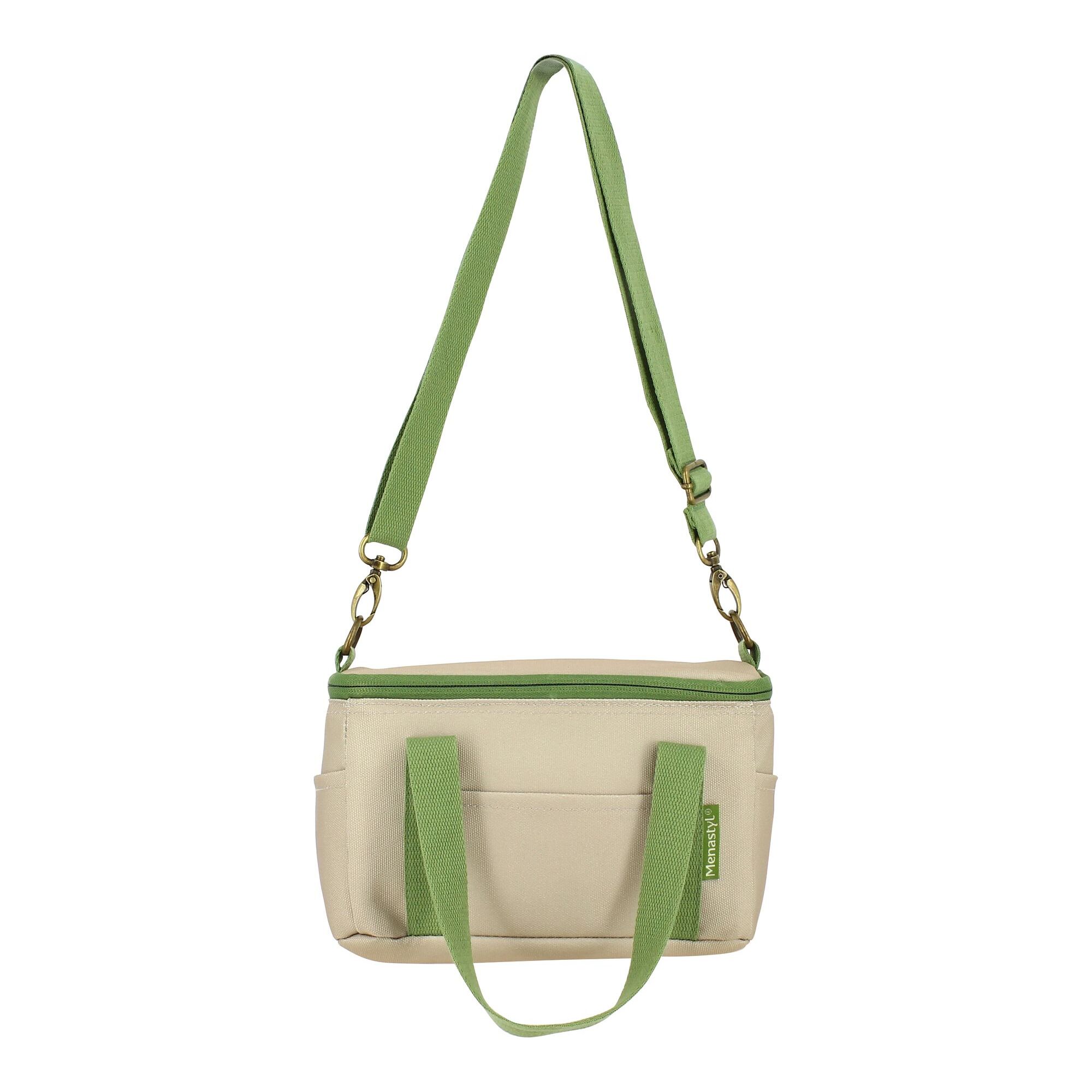Sac en tissu isotherme beige et olive 5L COLORAMA