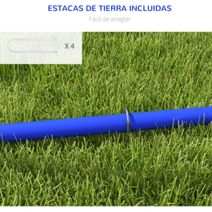 PawHut Set de Entrenamiento de Agilidad para Perros de 4 Piezas Juego de Agilidad para Perros con Bolsa de Transporte para Entrenamiento Suave Blanco y Azul