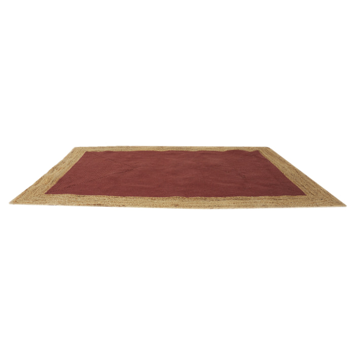 Tapis Jute Coton Terracotta 120x170cm