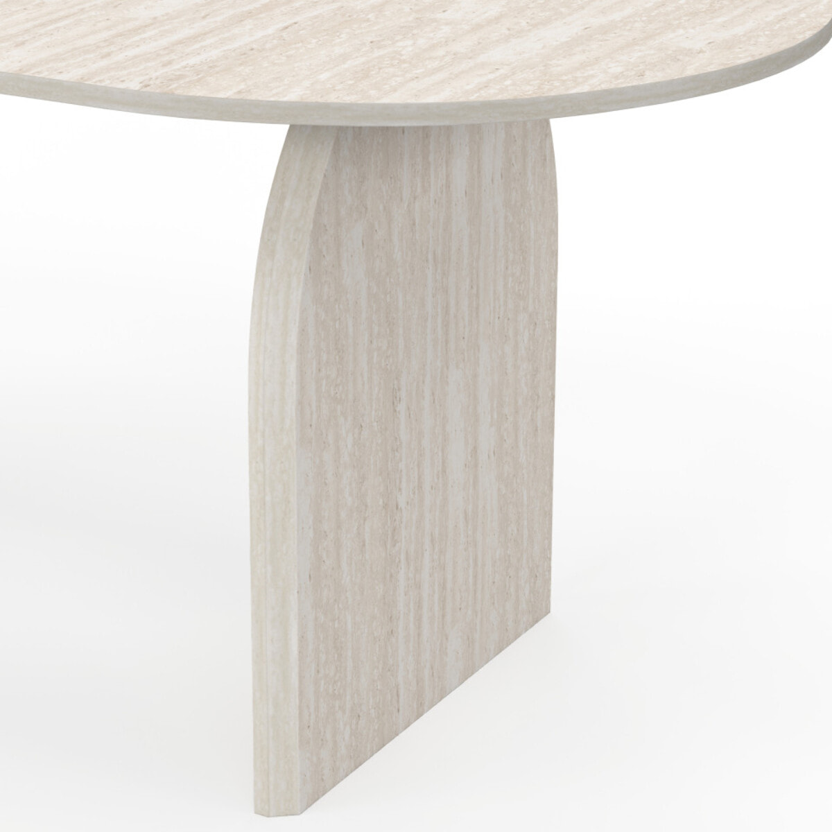 Table à manger extensible Japandi 160-200cm effet travertin