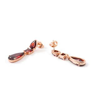 Pendientes Xakah acabado oro rosa 18k