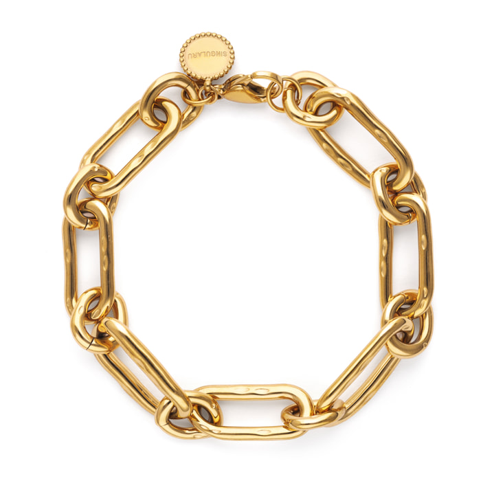 Bracciale Zambia Link Acciao Placcato Oro