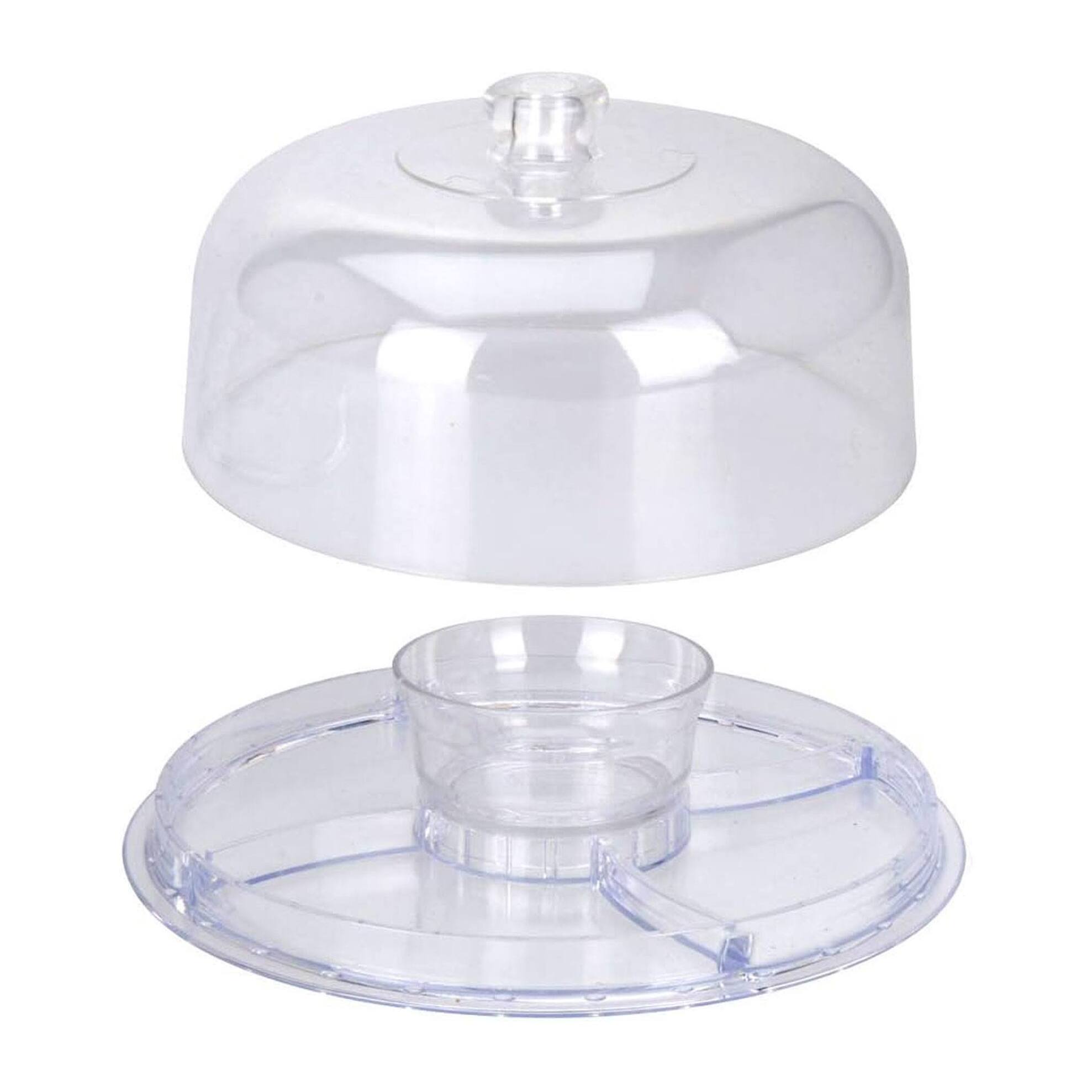 plato para tarta con cúpula multifuncional de 6 usos ø30,5 cm