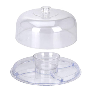 plato para tarta con cúpula multifuncional de 6 usos ø30,5 cm