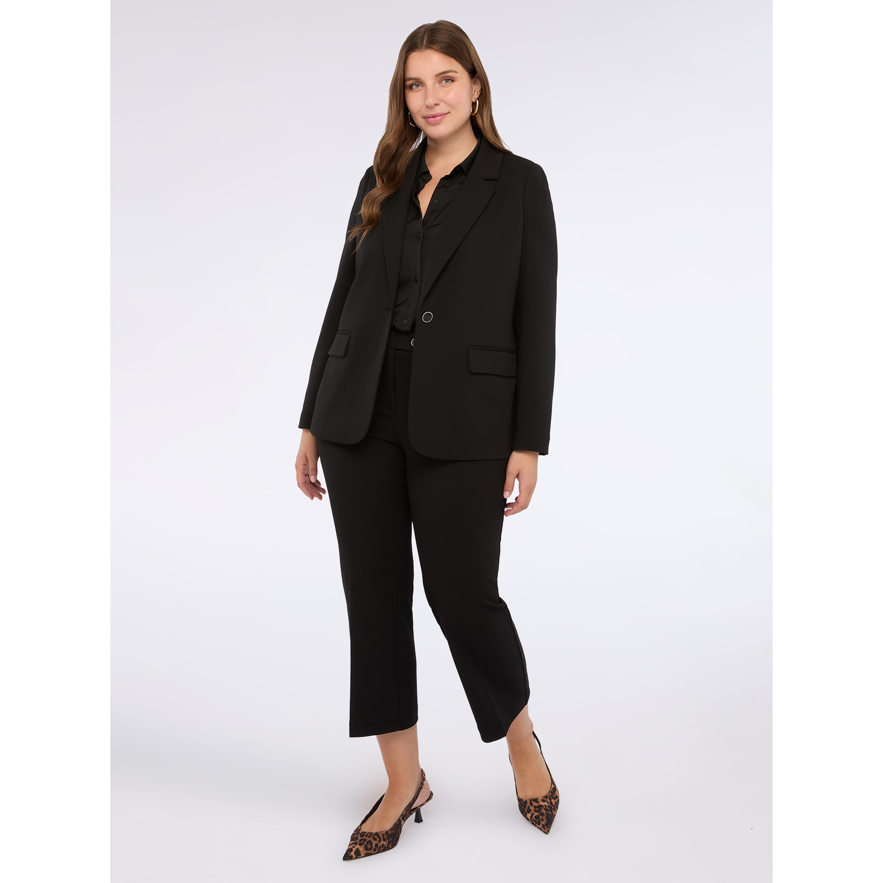 Fiorella Rubino - Blazer relajado en tejido elástico - Negro