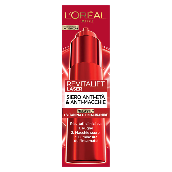 Siero Viso in Crema Anti-Età Anti-Macchie Revitalift Laser con Melasyl Vitamina C e Niacinamide 50ml