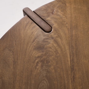 Table basse exotique ronde bois massif REVA