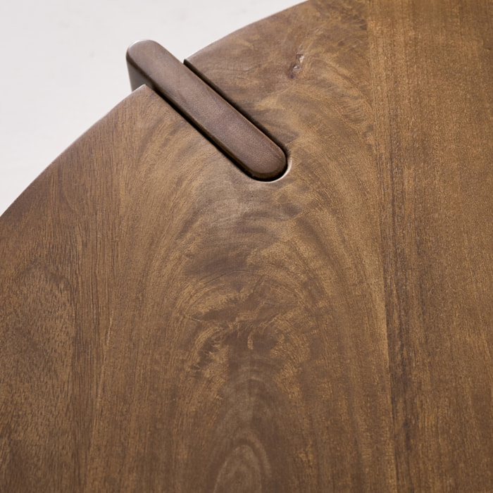 Table basse exotique ronde bois massif REVA