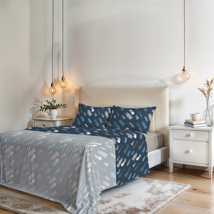 COMPLETO LETTO FANTASY, 100% Microfibra - GESSETTI