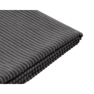 Housse en velours côtelé pour canapé déhoussable Topaze - Gris
