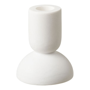Set 2 portacandele in calcare bianco biomaterico — Vikasa Home