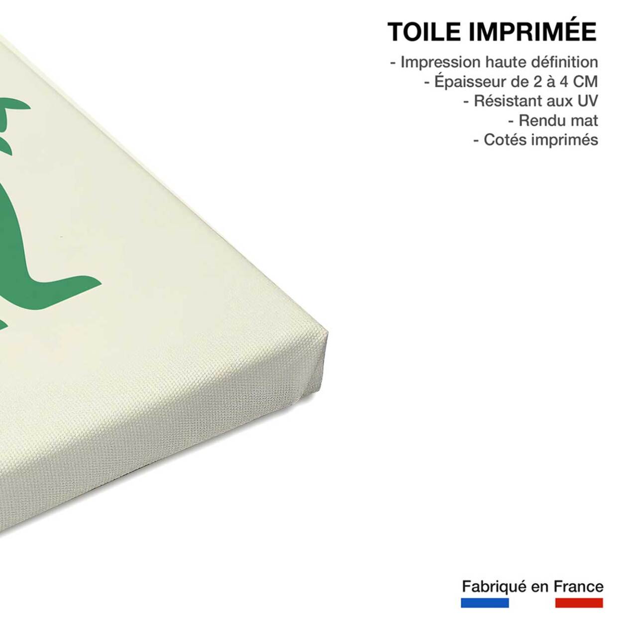 Tableau dino cracheur de feu Toile imprimée