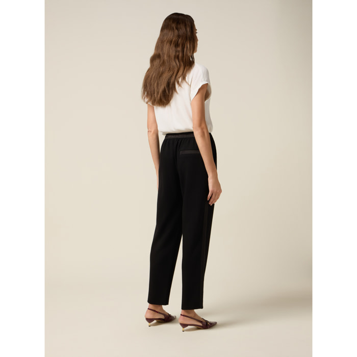 Oltre - Joggers in scuba con coulisse - Nero